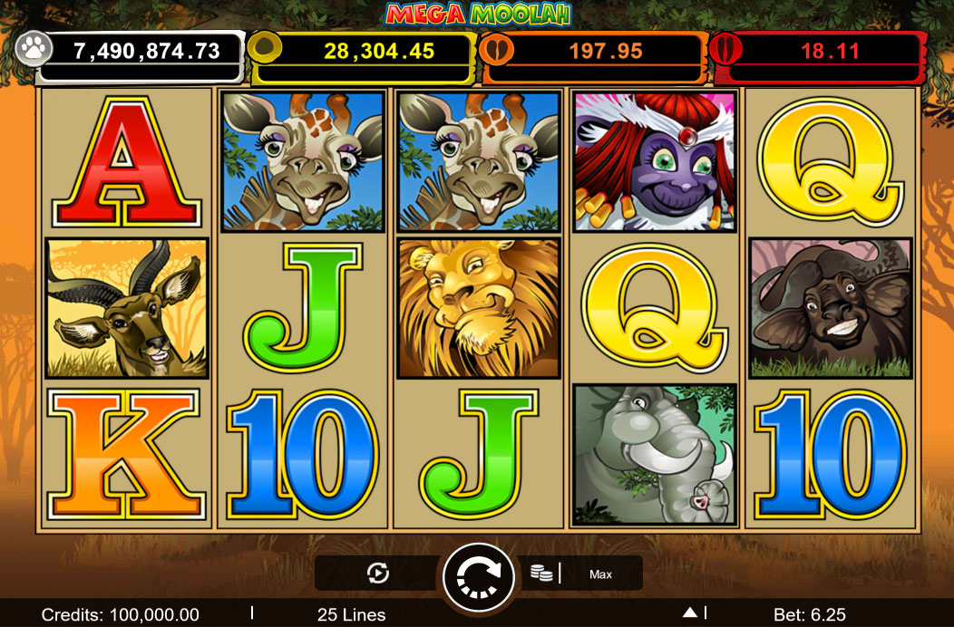 Mega Moolah Slot Machine Game